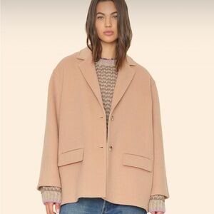 Xirena Warm Camel Beige Rowan Jacket Blazer Wool Blend Size Small